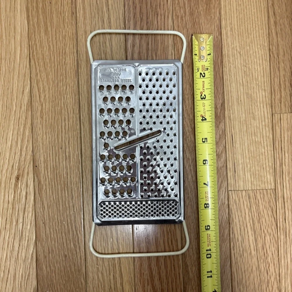 Vintage Foley Stainless Flat Grater Zester Shredder All in One USA EUC‎